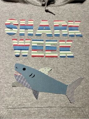 Gray Shark Week Hoodie crewneck or T-shirt custom adult children’s sizes NEW